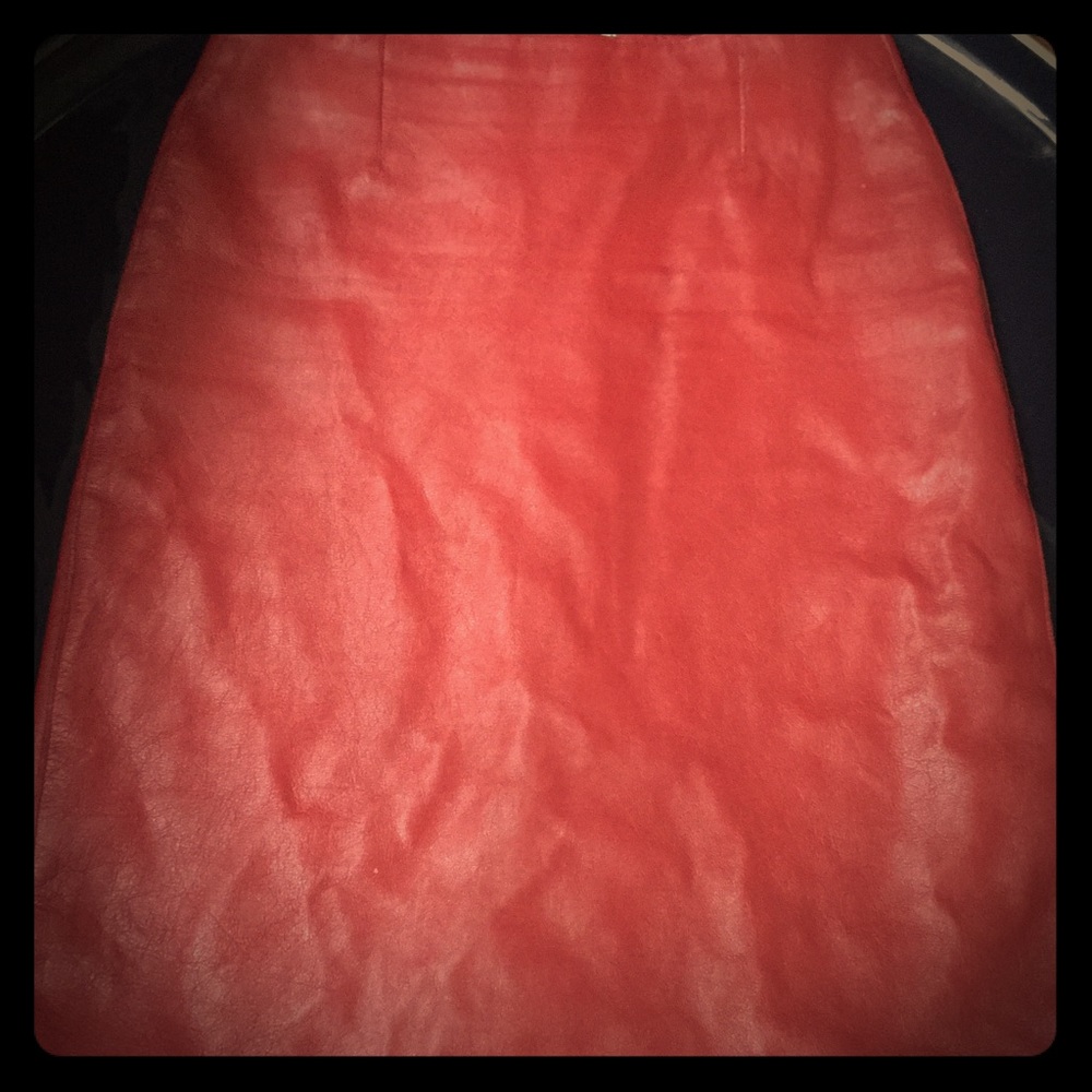 Penciled High Waisted  Leather Skirt Size 2!